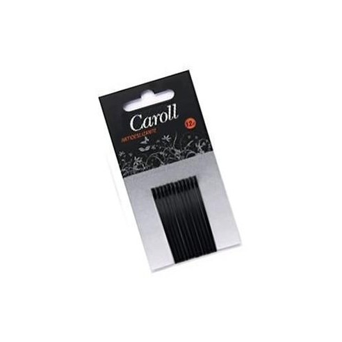 Fourchette noire Caroll 12 pcs. -Épingles à cheveux, pinces et élastiques à cheveux -AG