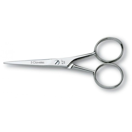Gerade Schnurrbartschere 4,5" -Friseurscheren und Rasierer -3 Claveles