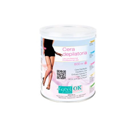 Cera natural lata 800gr Depil Ok -Depilação com cera -Depil OK