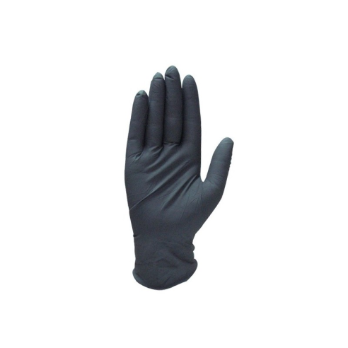 Black nitrile powder free glove -Disposables for hairdressing and aesthetics -