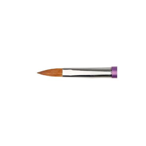 Pincel Acrílico Oval n. 8 Roxo Metálico -Acessórios Utensílios -Purple Professional