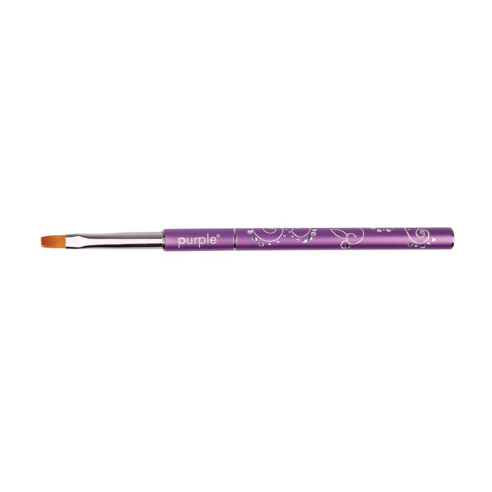 Pennello Piatto in Nylon per Gel N°4 Viola -Accessori per utensili -Purple Professional