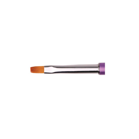 Nylon-Flachpinsel für Gel Nr. 4 Lila -Utensilien Zubehör -Purple Professional
