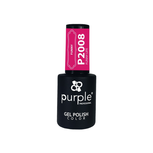 Esmalte Gel Funny Life Purple Nº2008 -Semi permanent nail polishes -Purple Professional