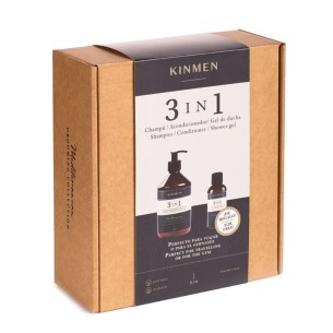 Kinmen 3 in 1 PACK Shampoo 500 + 100 ml. -Barbershop product packs -Kin Cosmetics