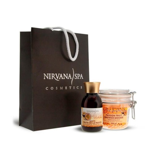 Confezione Borsa di Olio di Frutta Fresca + Mousse Nirvana -Creme idratanti -Nirvana Spa