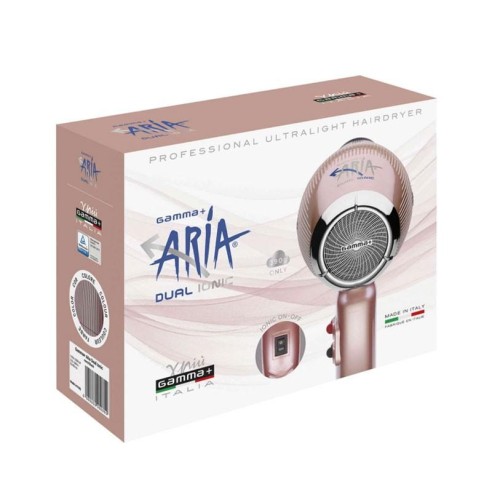 Secador de cabelo iônico Aria Gold Rose 2200W Gamma Piu -Secadores de cabelo -Gamma Piu