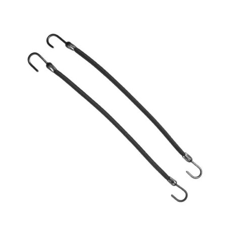 Schwarzes Klettgummi 12 Stk. -Haarnadeln, Clips und Haargummis -Eurostil