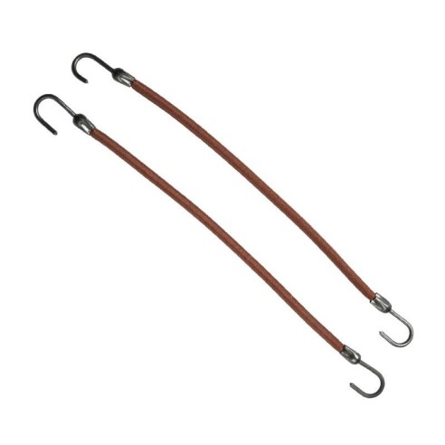 Brown Hook Rubber 12 pcs. -Hairpins, clips and hair ties -Eurostil
