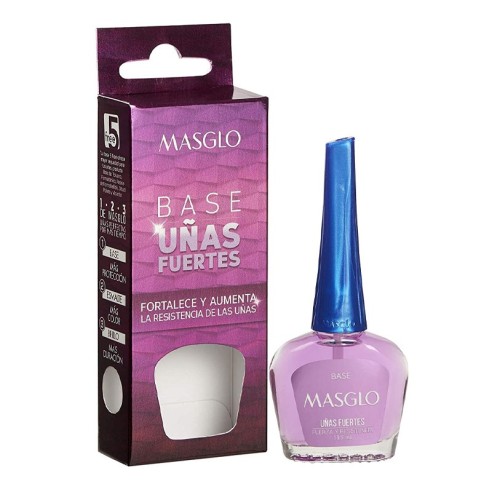 Endurecedor Base Uñas Fuertes Masglo 13,5ml -Tratamientos Quitaesmaltes -