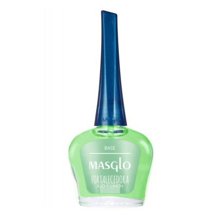 Stärkende Basis aus Knoblauch und Zitrone, 13,5 ml. Masglo -Nagellackentferner-Behandlungen -Masglo