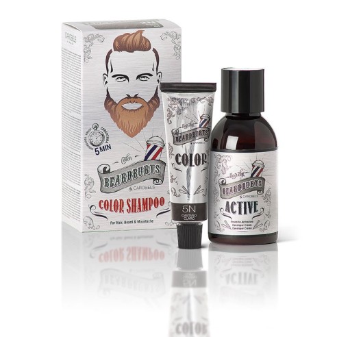 Beardburys Shampoo castano chiaro 5N -coloranti semipermanenti -Beardburys