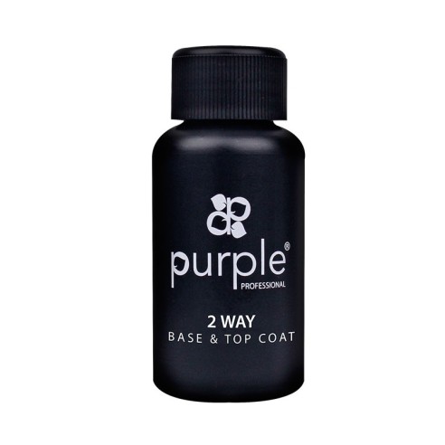 Base e Top Coat Purple Professional Gel Polish 2 em 1 50ml -Bases para Unhas -Purple Professional