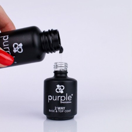 Base de Verniz em Gel e Top 2 Vias 50ml Roxo -Bases e Top Coats -Purple Professional 2