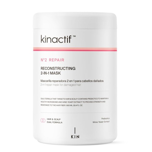 Mascarilla 2 en 1 Kinactif Repair Reconstruction 900ml -Mascarillas para el pelo -KIN Cosmetics