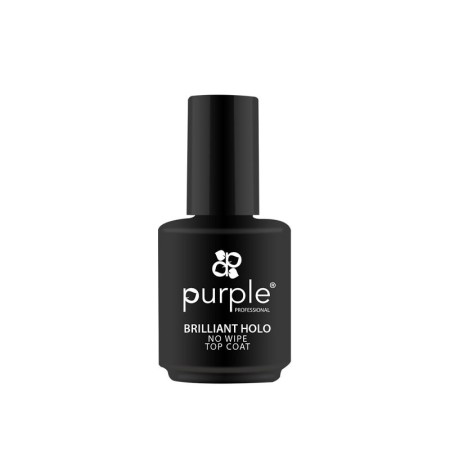 Holo Brilliant Top Coat 15ml Purple Professional -Bases e Top Coats -Purple Professional