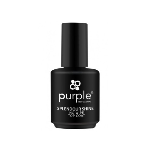 Top Coat Splendor Shine No Wipe Purple Professional 15ml -Basi e Top Coat -Purple Professional