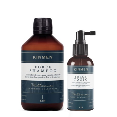 Kinmen Force Confezione Anticaduta Shampoo 300ml + Tonico 125ml -Anticaduta -Kin Cosmetics