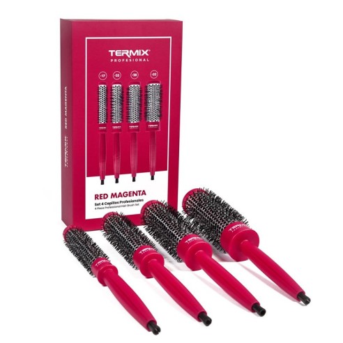 Pennelli professionali Termix Rosso Magenta Confezione da 4 unità. -Spazzole -Termix