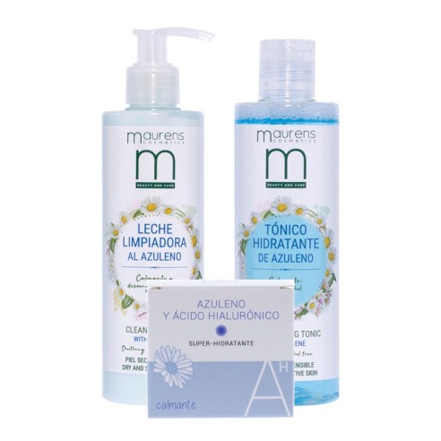 Azuleno Maurens Pack Hydratant Lait Démaquillant + Tonique + Crème -soins du visage -Maurens