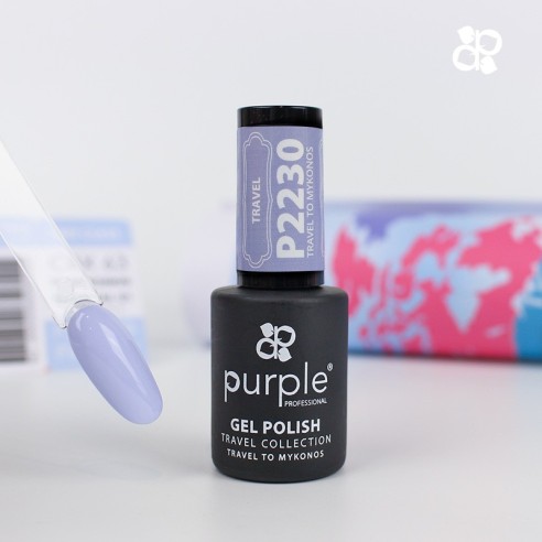 Verniz Gel P2230 Travel To Mykonos Purple Professional -Esmalte semipermanente -Purple Professional