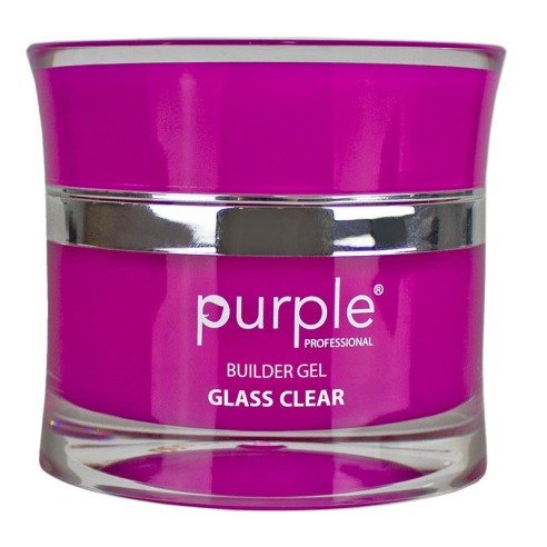 Builder Gel Glass Clear Purple Professional 50g. -Gel and Acrylic -Purple Professional