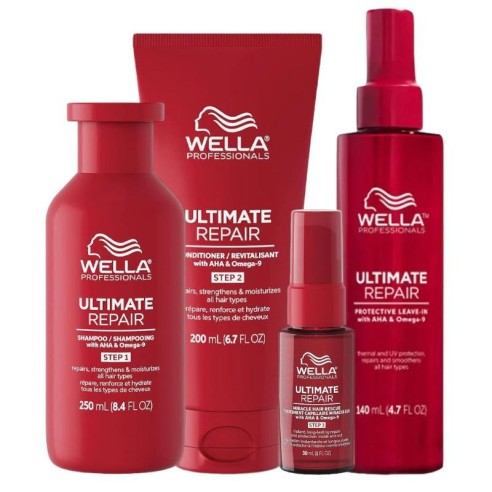 RIPARAZIONE ULTIMA Pacchetto Wella Routine -Trattamenti per capelli e cuoio capelluto -Wella