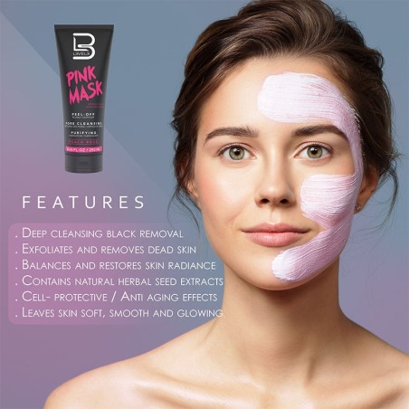 Pink Mask Level3 Gesichtsmaske 250ml -Masken und Peelings -L3vel3