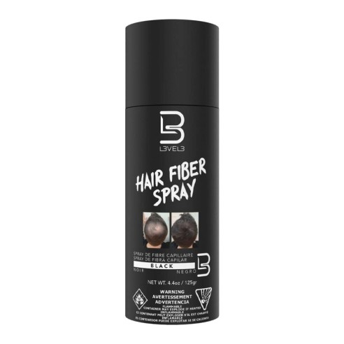 Black Hair Fiber Spray Level3 125g -Hair fibers -L3vel3