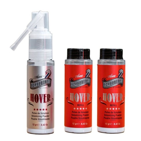 Confezione di polvere Hover Volume + 2 ricariche -prodotti per lo styling dei capelli -Beardburys