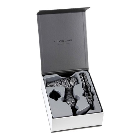 Corioliss Kit C-TRIP Ferro + Secador de Viagem Flow Prata Zebra -Alisadores, pinças e rolos de cabelo -Corioliss 2