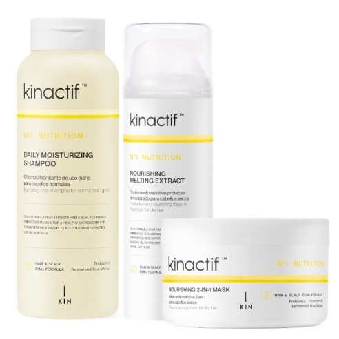 Confezione Kinactif Nº1 Nutrition Shampoo + Estratto + Maschera -Confezioni di prodotti per capelli -KIN Cosmetics