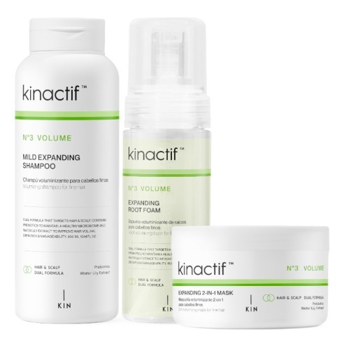 Pack Kinactif N.3 Volume Champú + Espuma voluminizadora + Mascarilla -Packs de productos para el pelo -KIN Cosmetics