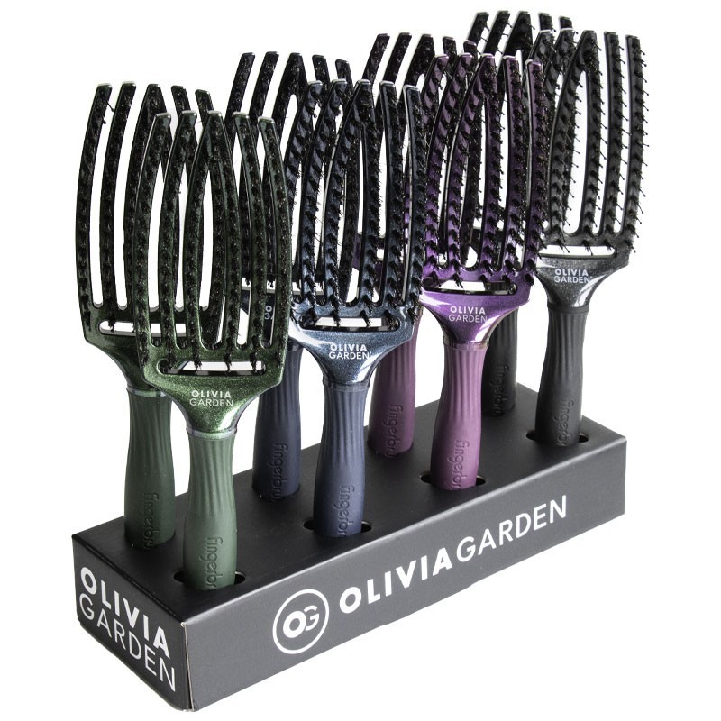 Expositor Olivia Garden Midnight Desert Edition 8 Cepillos Olivia