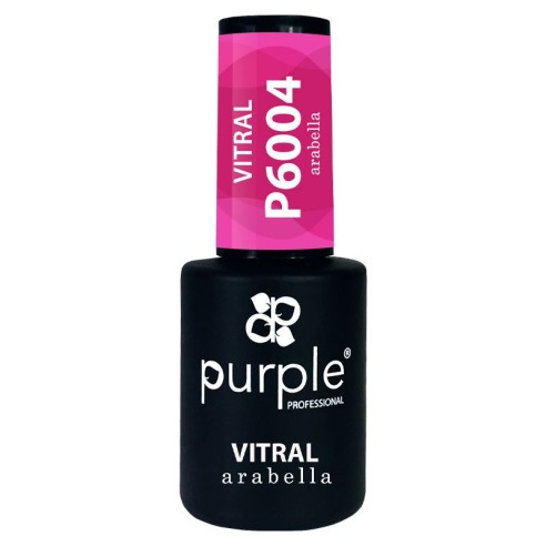 Esmalte Gel P6004 Vitral Arabella Purple Professional -Esmalte semi permanente -Purple Professional