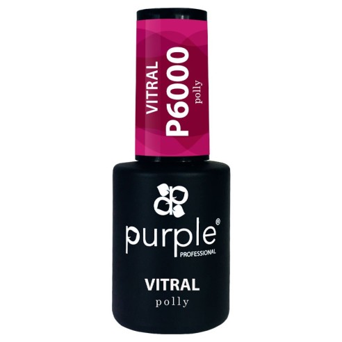 Gel Polish P6000 Stained Glass Polly Purple Professional -Semi permanent nail polishes -Purple Professional