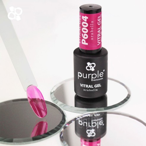 Smalto Gel P6004 Effetto Vetro Colorato Arabella Purple Professional -Smalto semipermanente -Purple Professional