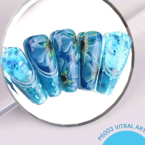 Smalto semipermanente P6003 Vetrate Arya Purple Professional -Smalto semipermanente -Purple Professional