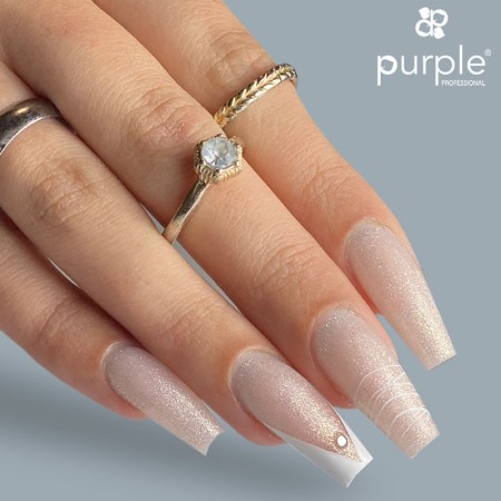 Verniz Gel P2185 Forever Shining Glitter Purple Professional -Esmalte semipermanente -Purple Professional 2