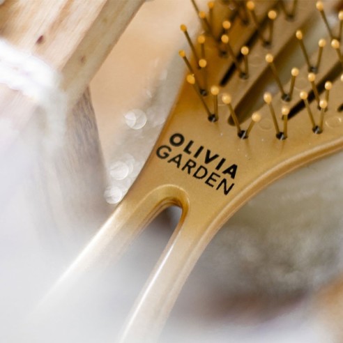 Olivia Garden Gold Travel Brush -Brushes -Olivia Garden
