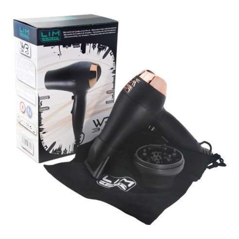 WR 3.0 Black & Rose Gold LIM Travel Hair Dryer -Hair dryers and diffusers -Lim Hair