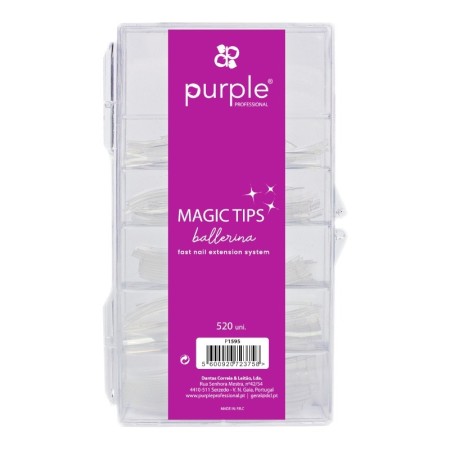Magic Tips Ballerina Long Purple Professional 520 unidades -Ferramentas e Acessórios -Purple Professional
