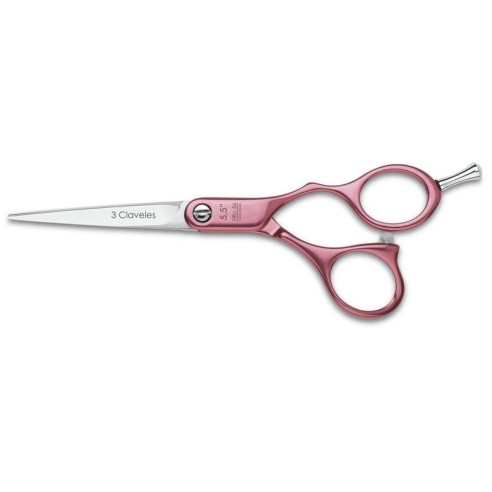 Dur 5.5" Pink Barber Scissors -Hairdressing scissors and razors -3 Claveles