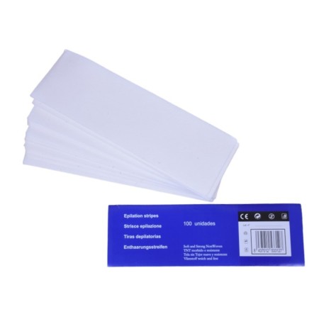 Enthaarungsstreifen 23 x 7 cm 100 Einheiten -Wachsen -Uso Profesional