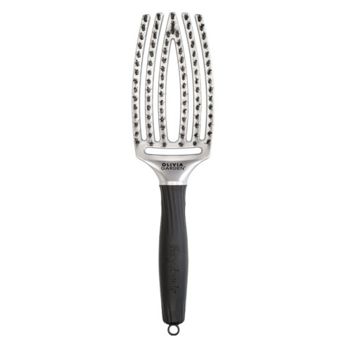 Cepillo Olivia Garden Fingerbrush Boar & Nylon Trinity Silver -Cepillos -Olivia Garden