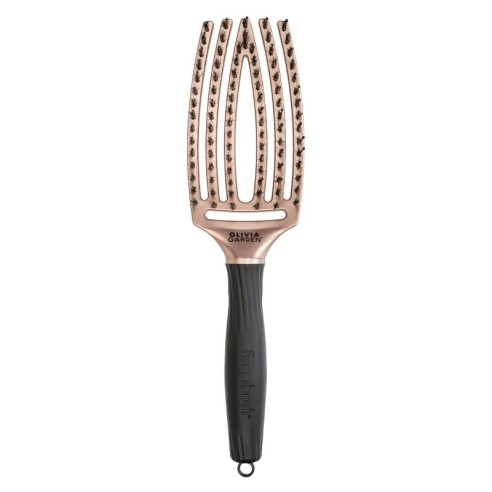 Escova Fingerbrush Olivia Garden Javali e escova de nylon Trinity Bronze -Pincéis -Olivia Garden