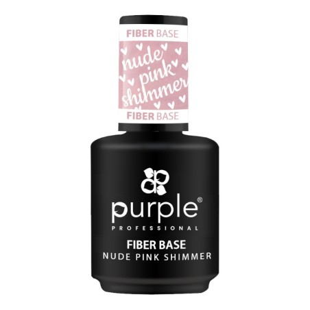 Fiber Base Nude Pink Schimmer 15ml -Grund- und Decklacke -Purple Professional