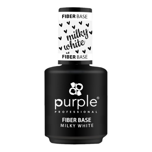 Fiber Base Milky White 15ml -Basi e Top Coat -Purple Professional