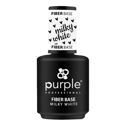 Fiber Base Milky White 15ml -Bases et couches de finition -Purple Professional