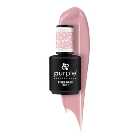 Faserbasis Rose 15ml -Grund- und Decklacke -Purple Professional